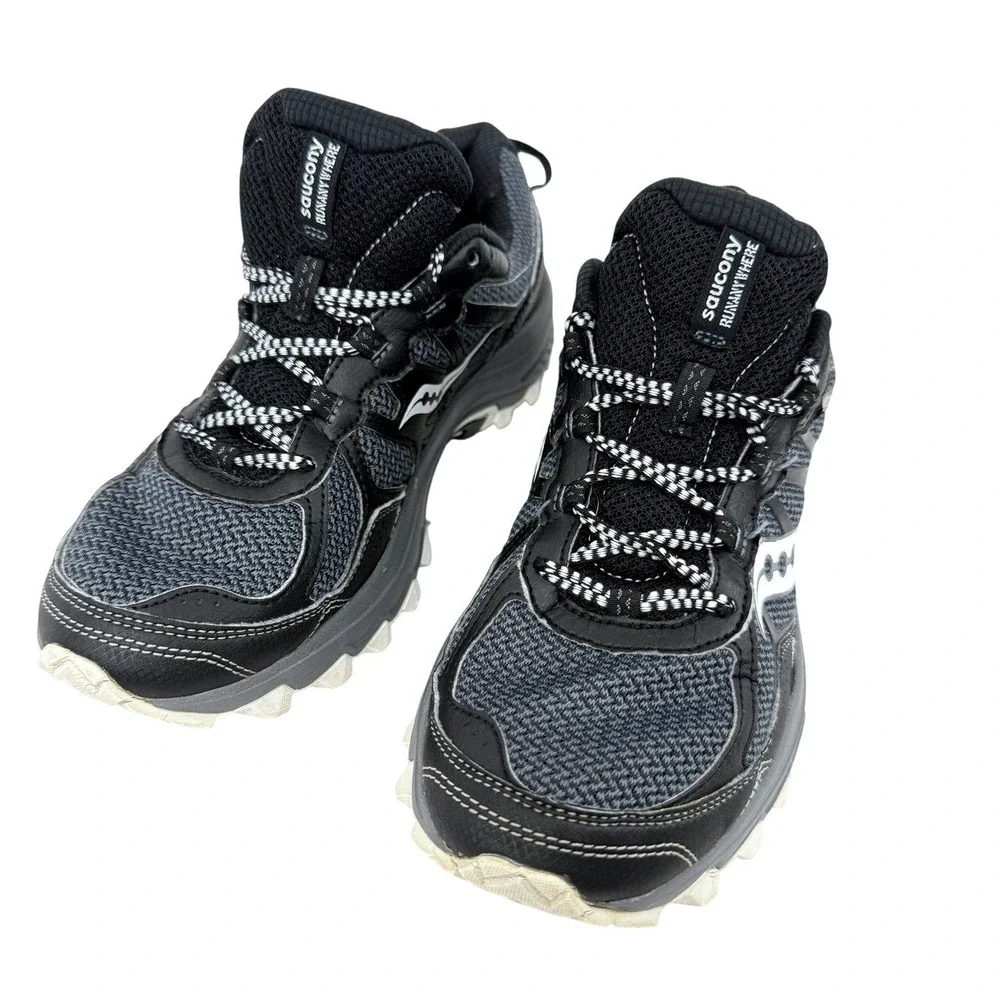 Saucony Excursion TR14 Womens Size 9.5 Black Gray Trail Running Shoes S10392-11